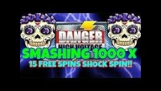DANGER HIGH VOLTAGE (BIG TIME GAMING)  SHOCK "HUGE" WIN WHEN YOU LEAST EXPECTED IT!!!!! PART 1 OF 2