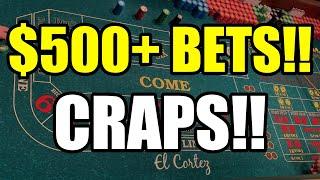 CRAPS! Breathtaking $500+ Bets! What An Awesome Comeback!!