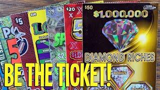 BE THE TICKET!  $50 $1,000,000 Diamond Riches  $230 TEXAS LOTTERY Scratch Offs
