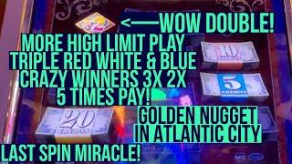 A Last Spin Miracle at $30 Pinball & This Max Bet Double Top Dollar Win Keep Moss & I Playing in AC!