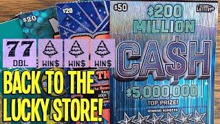 BACK TO THE LUCKY STORE! $150/Tickets + $50 $200 Million Ca$h  TEXAS Lottery Scratch Off Tickets