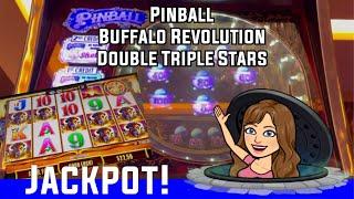 Handpay! Old School Pinball - Buffalo Revolution & Triple Double Stars Slot Machines!