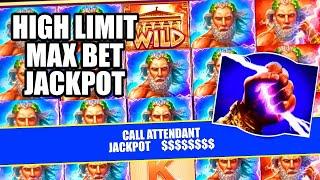 GREAT MASSIVE JACKPOT ON ZEUS  HIGH LIMIT SLOT PLAY  COME ON NOW!