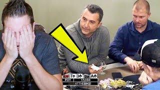 Loose Maniac SHOWS HIS CARD! Craziest Poker Game Ever.