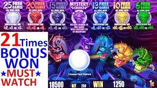 5 Dragons Rapid Slot Machine MEGA BIG WIN | FANTASTIC SESSION 21 Times BONUS Won| NON STOP BONUSES