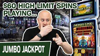 $60 HIGH-LIMIT Money Link Spins!  AMAZING Vegas Handpay on an AMAZING Game