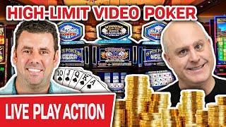 BONUS: HIGH-LIMIT Video Poker LIVE  Kevin Joins Me for BIG Casino Spending