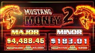 NICE WINS on Mustang Money 2 Slot Pokies Bonuses $5.00 Bet with Retriggers at Pechanga Casino