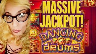 $2.64 BET HITS 5 FIGURES!!!! Juicy Deucey of Slot Ladies on Dancing Drums! MASSIVE JACKPOT