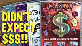 Didn't Expect to WIN LIKE THAT!! PROFIT $50 Casino Millions  Fixin To Scratch