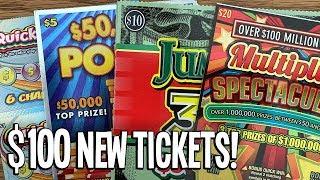 **NEW** $100/TICKETS! $20 Multiplier Spectacular, $10 JUMBO BUCKS 300X!  TX Lottery Scratch Offs