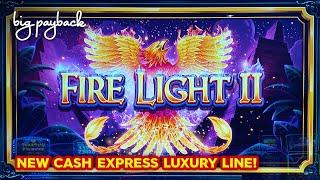 10 TRAINS FOR BIG WIN on the NEW Cash Express Luxury Line Fire Light II Slot!