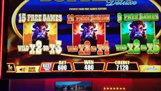 Buffalo Deluxe Slot Machine Bonus and Progressive Jackpot !!! Fast Cash Edition
