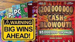 WINS kept getting BIGGER and BIGGER!  $50 $200,000,000 Cash  Fixin To Scratch