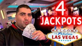 I Put $100 CASH & Won 4 HANDPAY JACKPOTS In Las Vegas