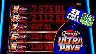 Ultra Pays QUICK HIT Slot Machine Max Bet Bonus | Ultimate Fire Links Slot Bonus Won | LIVE SLOT