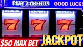 $50 MAX BET HANDPAY JACKPOT On High Limit 3 Reel Slot Machine | Live Slot Play | SE-8 | EP-16