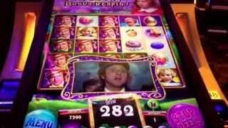 Willy Wonka Pure Imagination Slot Machine Line Hit Bellagio Casino Las Vegas