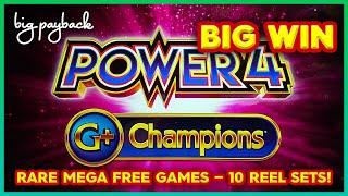 ULTRA RARE MEGA FREE SPINS! Power 4 G+ Champions Slot - BIG WIN SESSION!