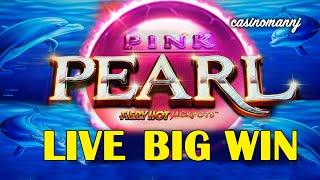 PINK PEARL - HOT FIERY JACKPOTS! -  "LIVE BIG WIN" Is that a RETRIGGER? - Slot Machine Bonus
