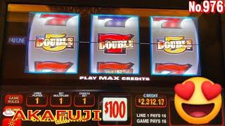 High Limit $100 Slot Machines Double Double Gold & Double Diamond Deluxe Slot 赤富士スロット 恐ろしい高額スロットマシン