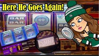 $100 Pinball! 2 Jackpots! Greg is At It Again! +Double Gold, Buffalo Luxury Line Slot Machines!