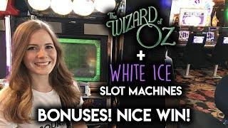 Wizard of OZ Wednesday! Max Bet BONUS! NICE WIN on White Ice Slot Machine!!!