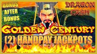 HIGH LIMIT Dragon Cash Link Golden Century (2) HANDPAY JACKPOT $100 Bonus Round Slot Machine Casino
