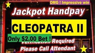 HAND PAY !Sweet Jackpot  Cleopatra II Slot machine (igt)/ Cosmopolitan Las Vegas$2.00 Max Bet