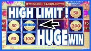High Limit Sahara Gold Lightning Link HUGE Win - Minor Jackpot & More !