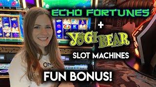 NEW! Yogi Bear Slot Machine!! BONUSES!! Nice WIN!!