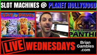 *LIVE* Casino Slot Play RECORDED LIVE Animal Themed Slots Pokies Planet Hollywood, Las Vegas
