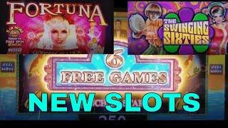 NEW SLOT MACHINES BONUSES w/mini bets!New Lock It Link,Fortuna & The Swinging Sixties Slot Machines