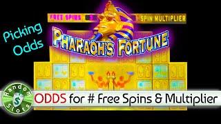 Pharaoh's Fortune slot machine ️ODDS for Bonus Number of Free Spins and Multipliers