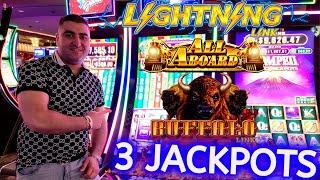 3 JACKPOTS On High Limit Slots - Playing Live Casino