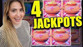 4 JACKPOTS on Dragon Link in the High Limit Room at Cosmo Las Vegas!