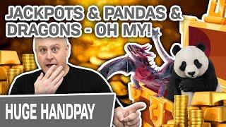 Jackpots & Pandas & Dragons - OH MY!  + FREE GAMES Playing Autumn Moon