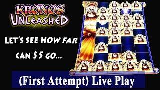 New Slot !! (First Attempt) SG Kronos Unleashed Live Play and Bonuses at Barona Casino