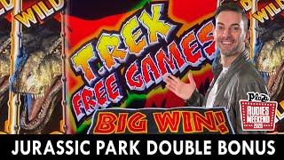 Jurrasic Park Slot Machine  DOUBLE BONUS at Plaza Casino for Rudies Weekend! #ad