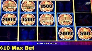 Lightning Link Tiki Fire Slot $10 Bet Bonus | The Simpsons & Red Phoenix Slots Max Bet BONUSES WON