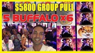 WHOA! 5,800 29-Person Group Pull5 Buffalo  6Lock It LinkCosmo LAS VEGAS BCSlots