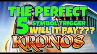 KRONOS (WMS) THE PERFECT TRIGGER!! MY FOURTH 5 SYMBOL BONUS TRIGGER WIN!!