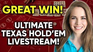 AWESOME WINNING SESSION!! LIVE: Ultimate Texas Hold’em! MAX BETTING THE TRIPS!! $2000 Buy-in!