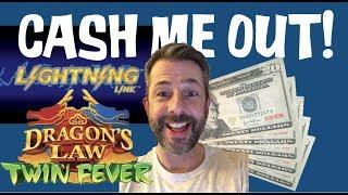 CASH ME OUT!  5 SLOT MACHINES $20 EACH  LIGHTNING LINK  DRAGONS LAW TWIN FEVER