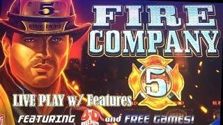 Fire Company 5 - max bet live play w/ features - Slot Machine Bonus