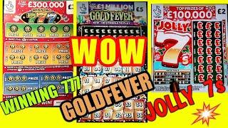 CRACKING SCRATCHCARD GAME..GOLDFEVER..JOLLY 7s..PLATINUM 7s..SUPER CASH BONUS..£100 LOADED