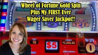 First Ever WAGER SAVER Jackpot!! Plus Wheel of Fortune Gold Spin & Buffalo!