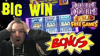 DOUBLE DOUBLE GOLD FREE GAMES BONUS BIG WIN $15.00/SPIN Slot Machine