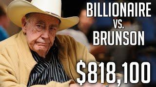 $818,100 Pot Against The Billionaire! Can Doyle Brunson Take It Down?