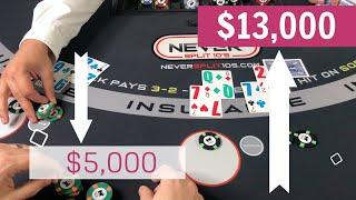CRAZY Blackjack Comeback $18,000 Swing